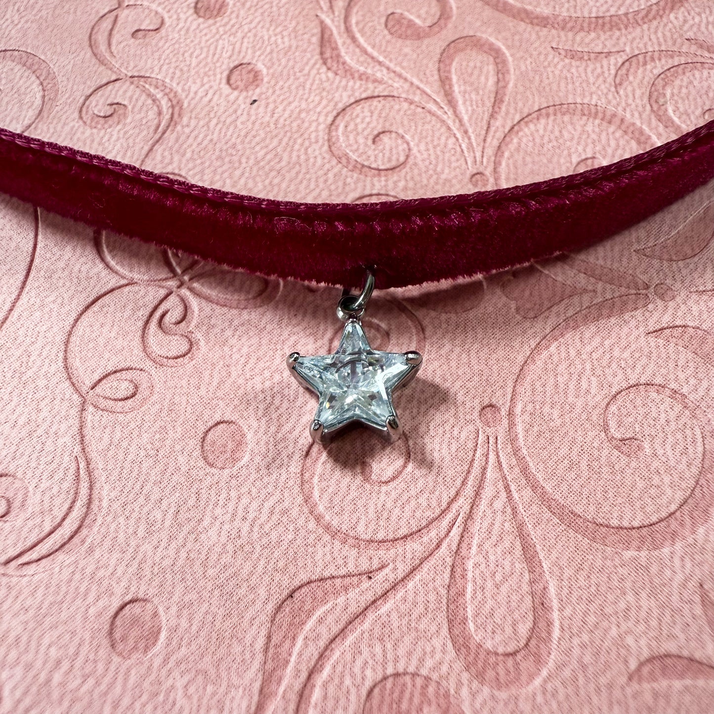 Limited Edition: Cubic Zirconia Star Velvet Choker Necklace