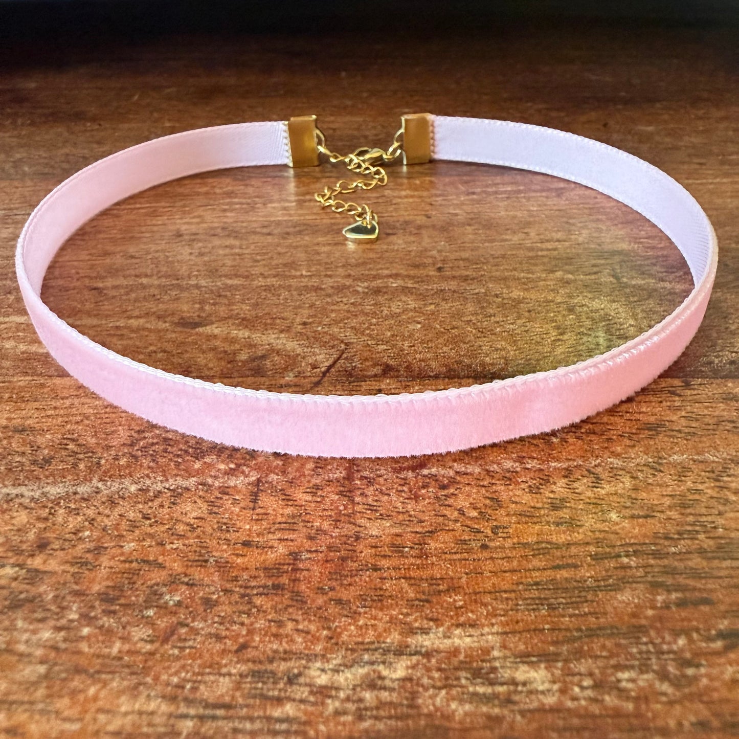 Blush Rose Velvet Choker Necklace
