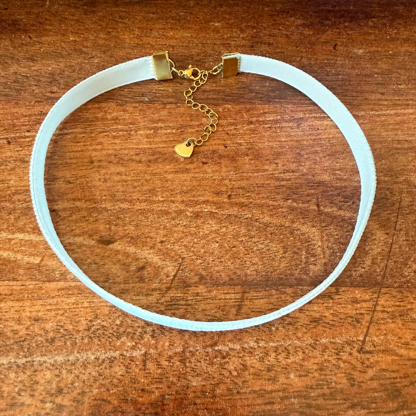 Light Blue Velvet Choker Necklace