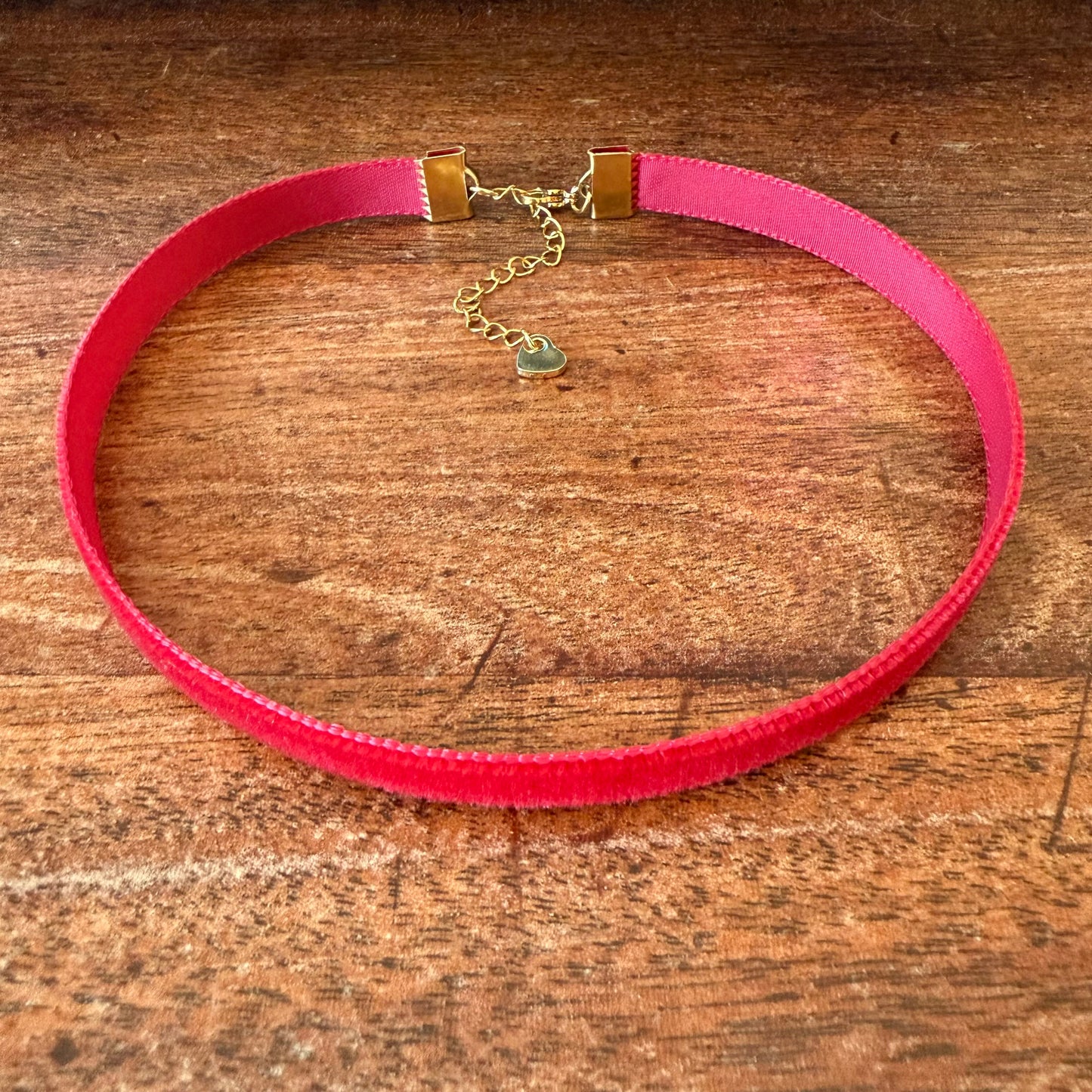 Scarlet Red Velvet Choker Necklace