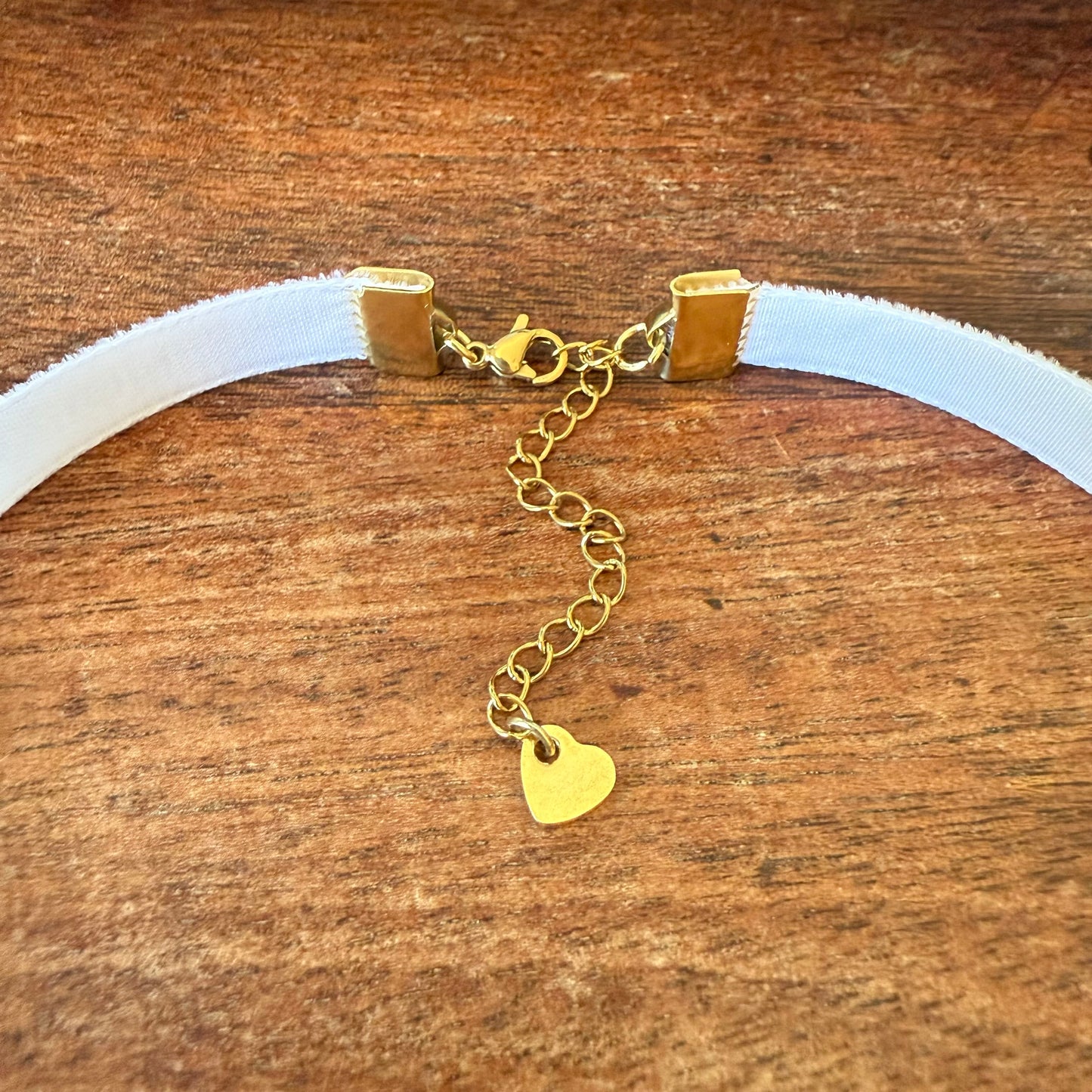 White Velvet Choker Necklace