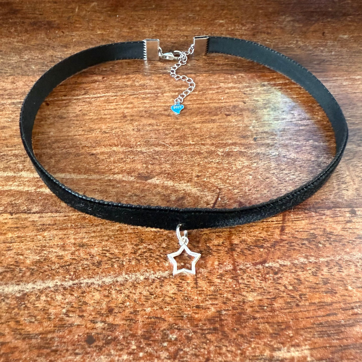 Limited Edition: Sterling Silver Hollow Star Velvet Choker Necklace