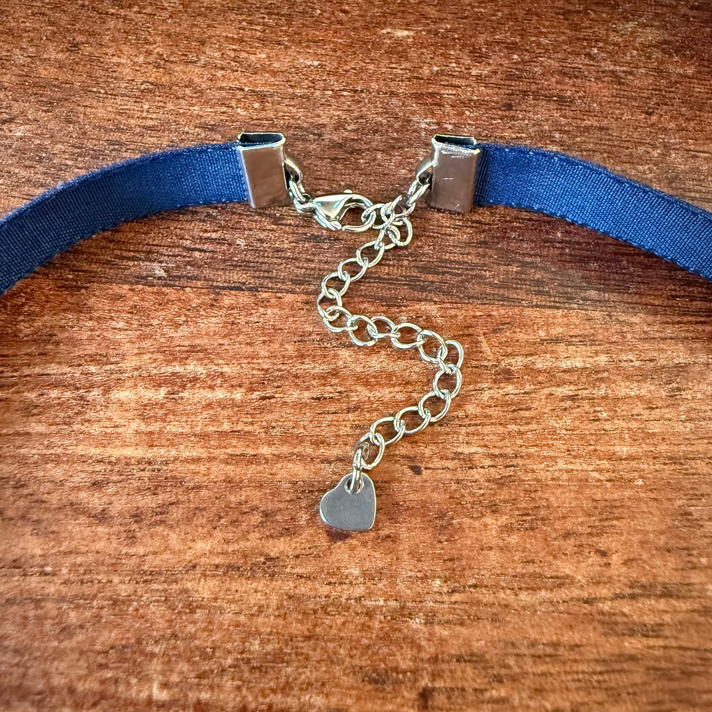 Navy Blue Velvet Choker Necklace
