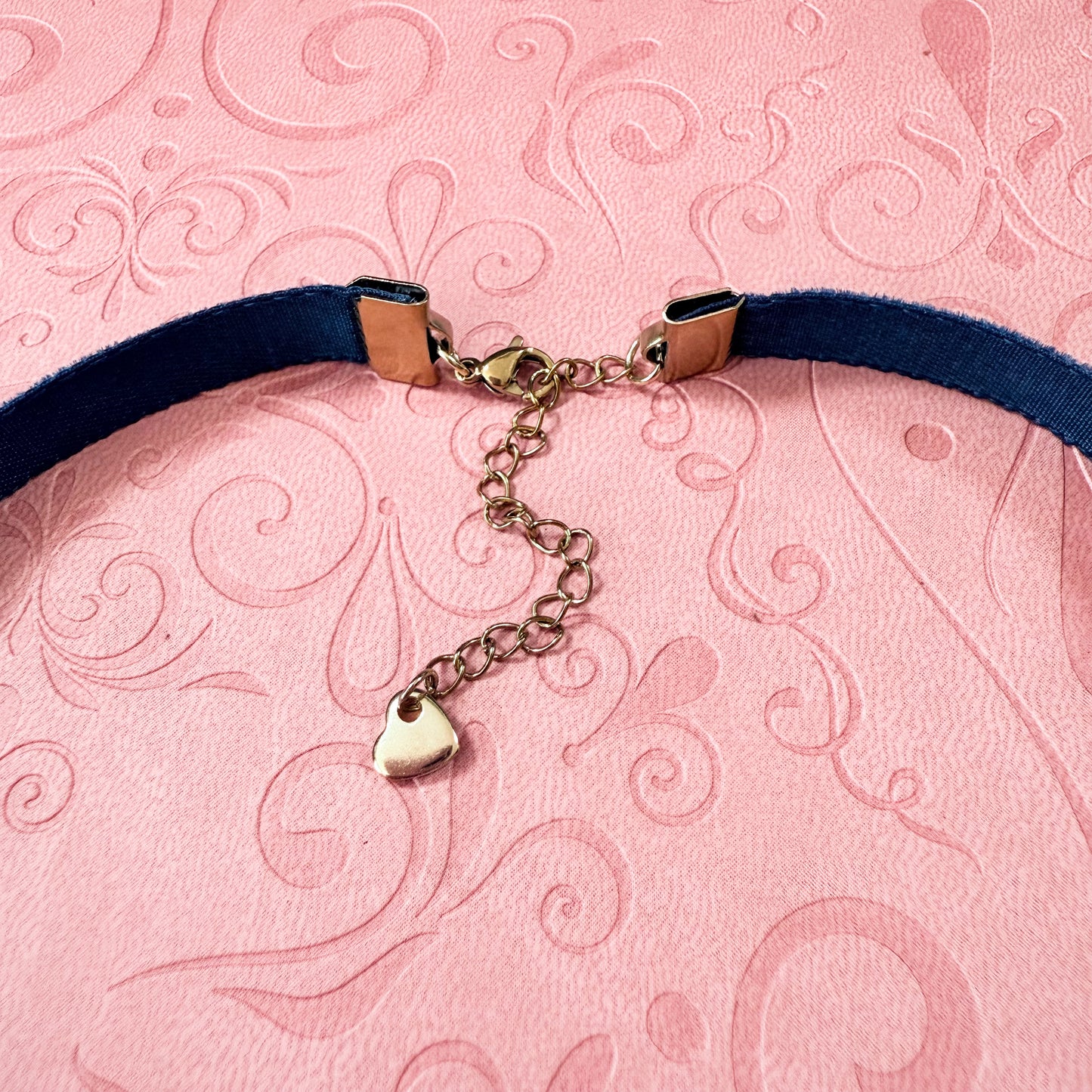 Blue Crystal Star Velvet Choker Necklace