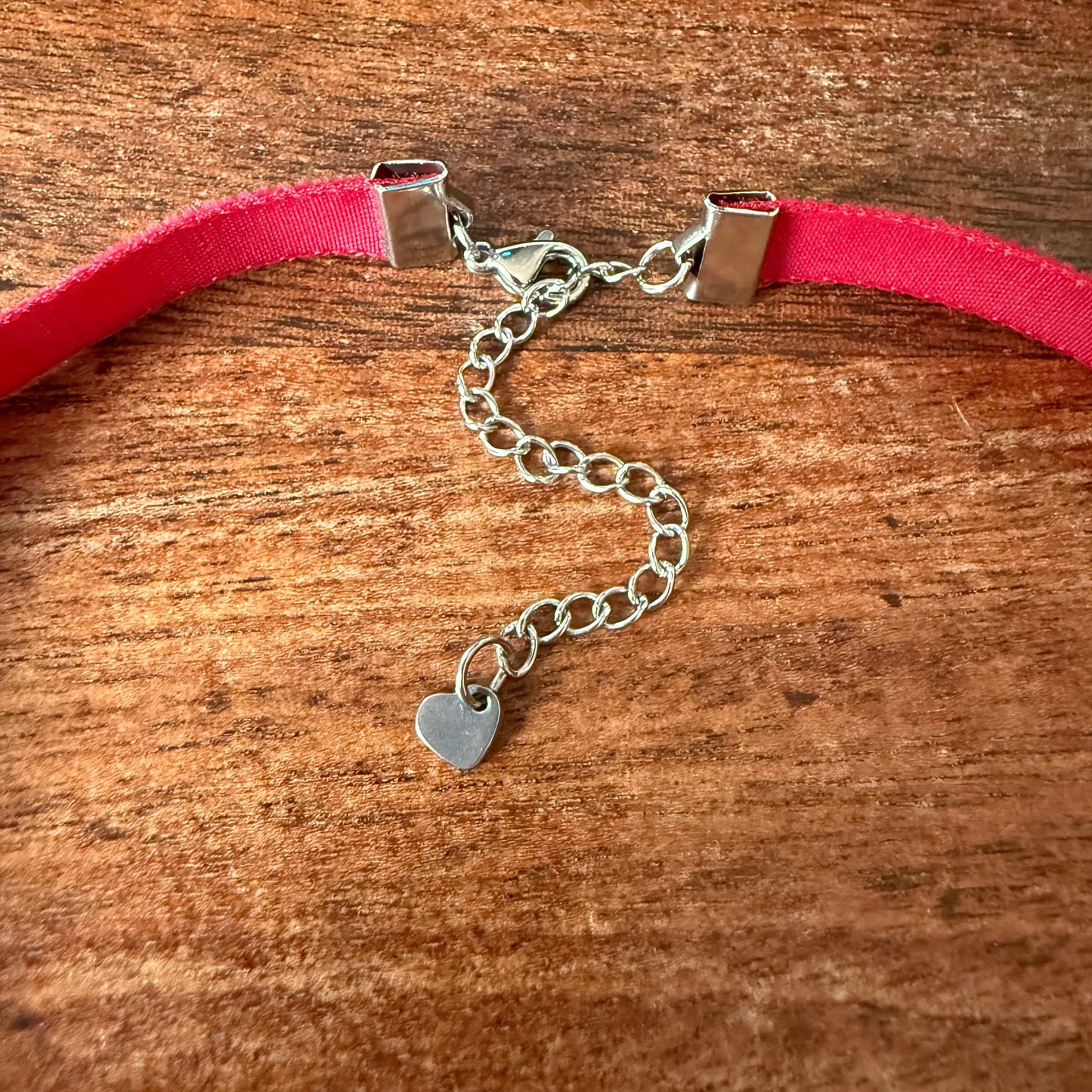 Scarlet Red Velvet Choker Necklace