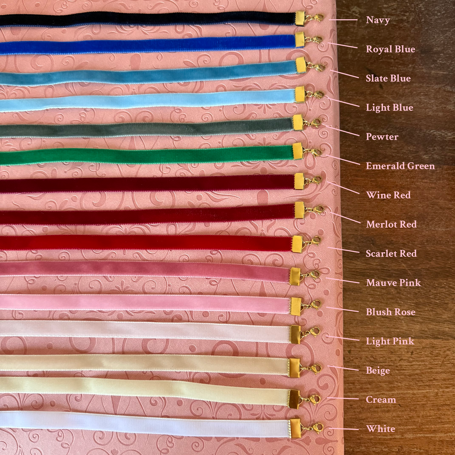 Lilac Glitter Glass Teardrop Velvet Choker Necklace