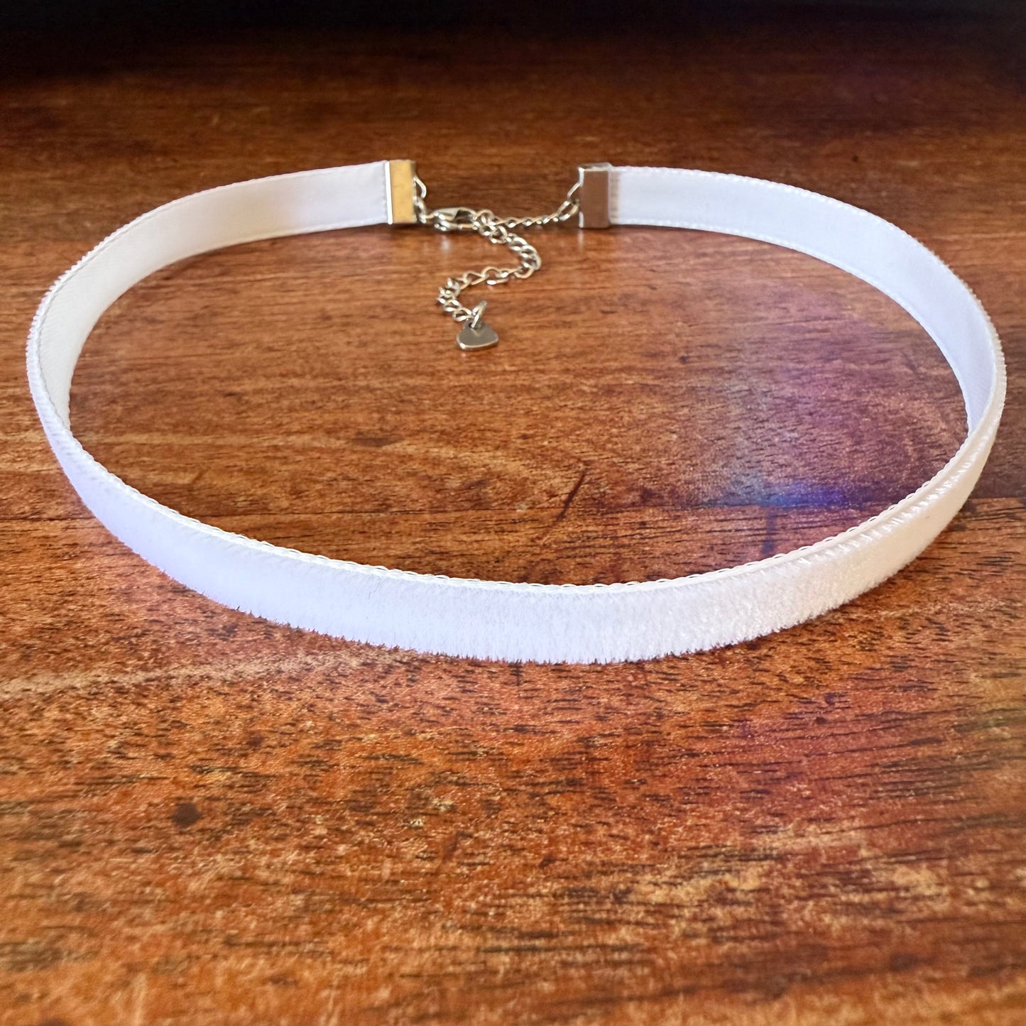 White Velvet Choker Necklace