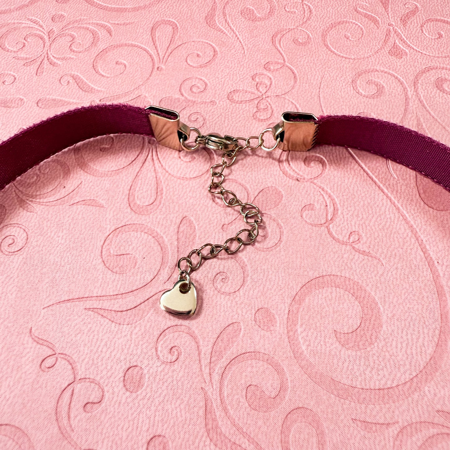 Wine Butterfly Velvet Choker Necklace