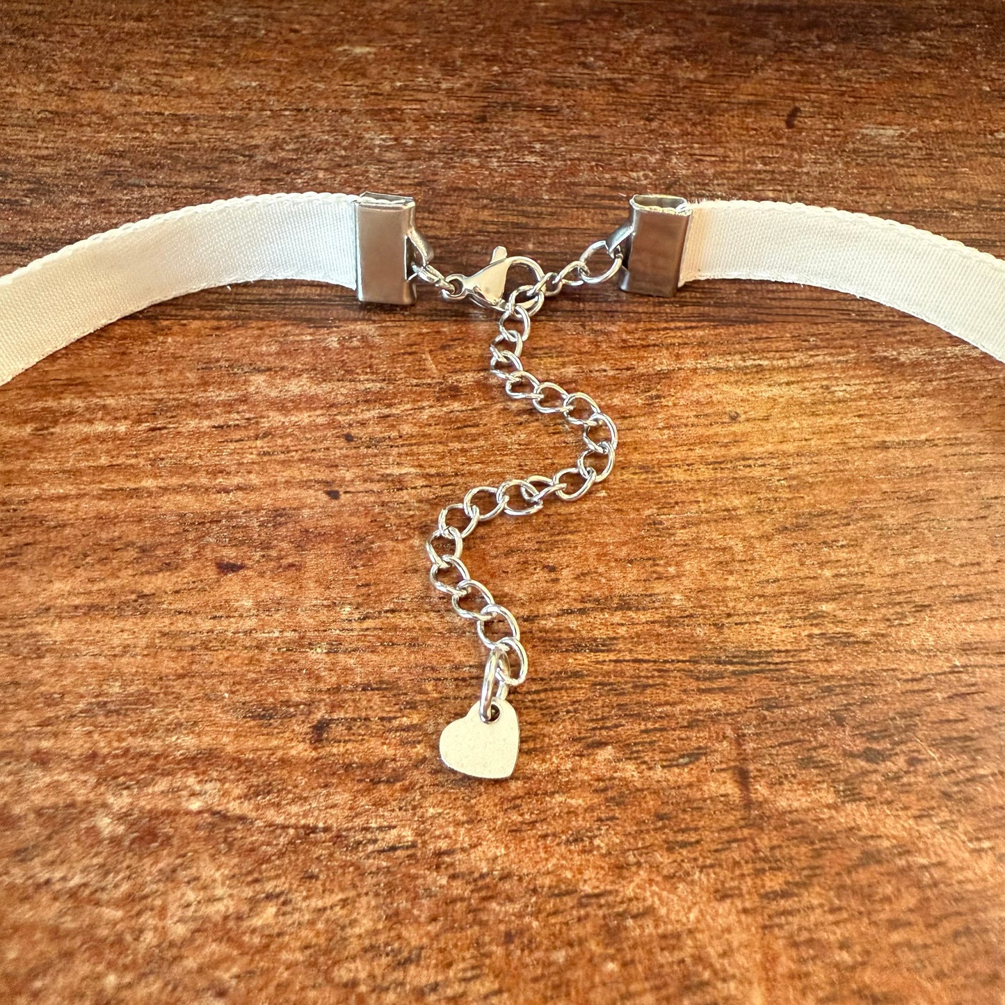Beige Velvet Choker Necklace