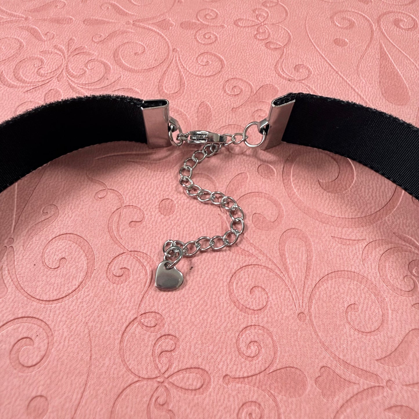 Wide Black Velvet Choker Necklace