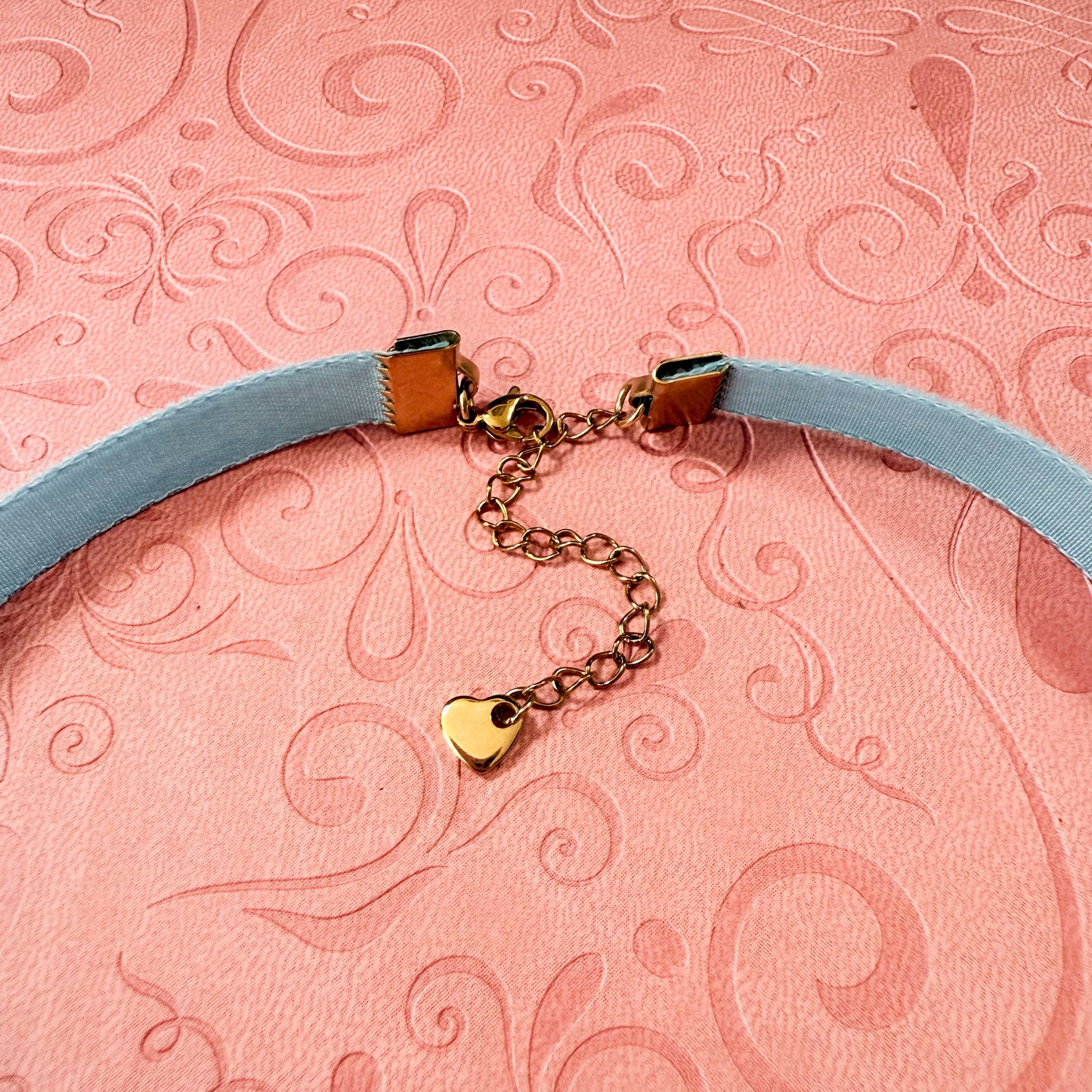 Blue Butterfly Velvet Choker Necklace