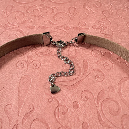 Cafe Brown Velvet Choker Necklace