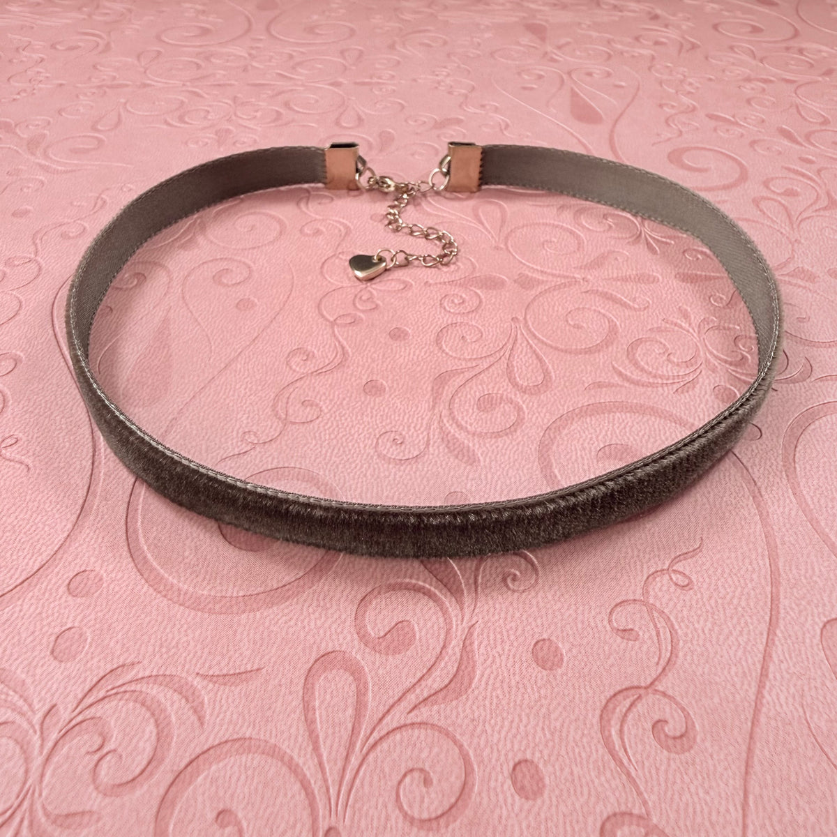 Chocolate Brown Velvet Choker Necklace
