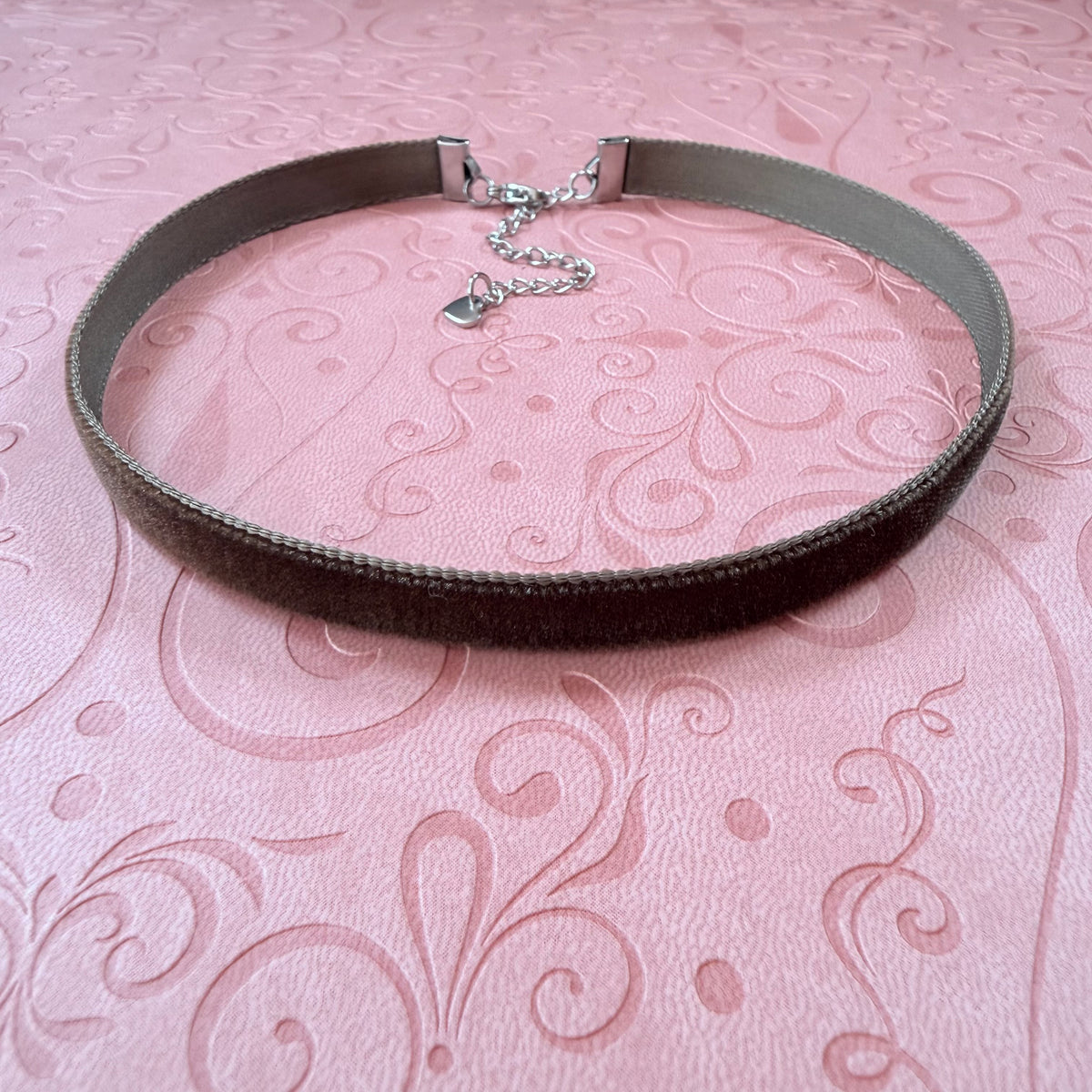 Chocolate Brown Velvet Choker Necklace