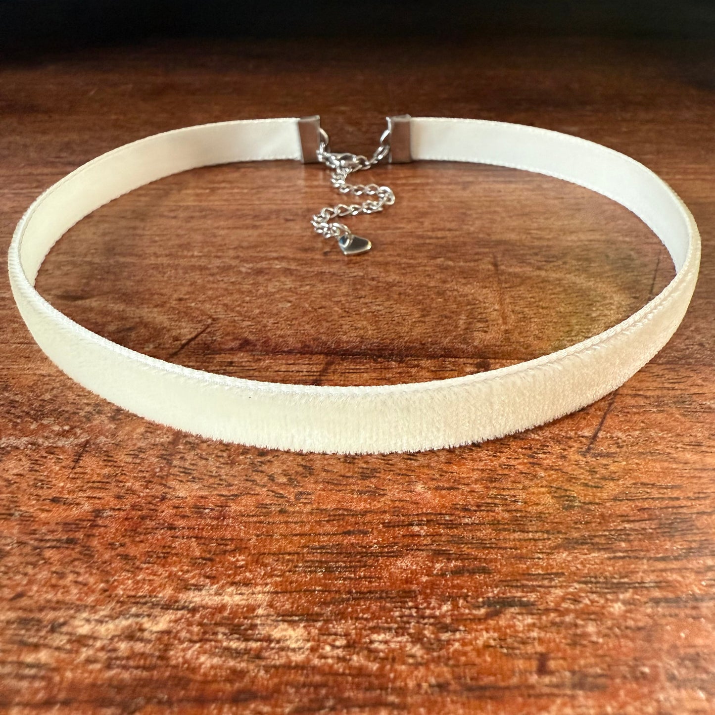 Cream Velvet Choker Necklace