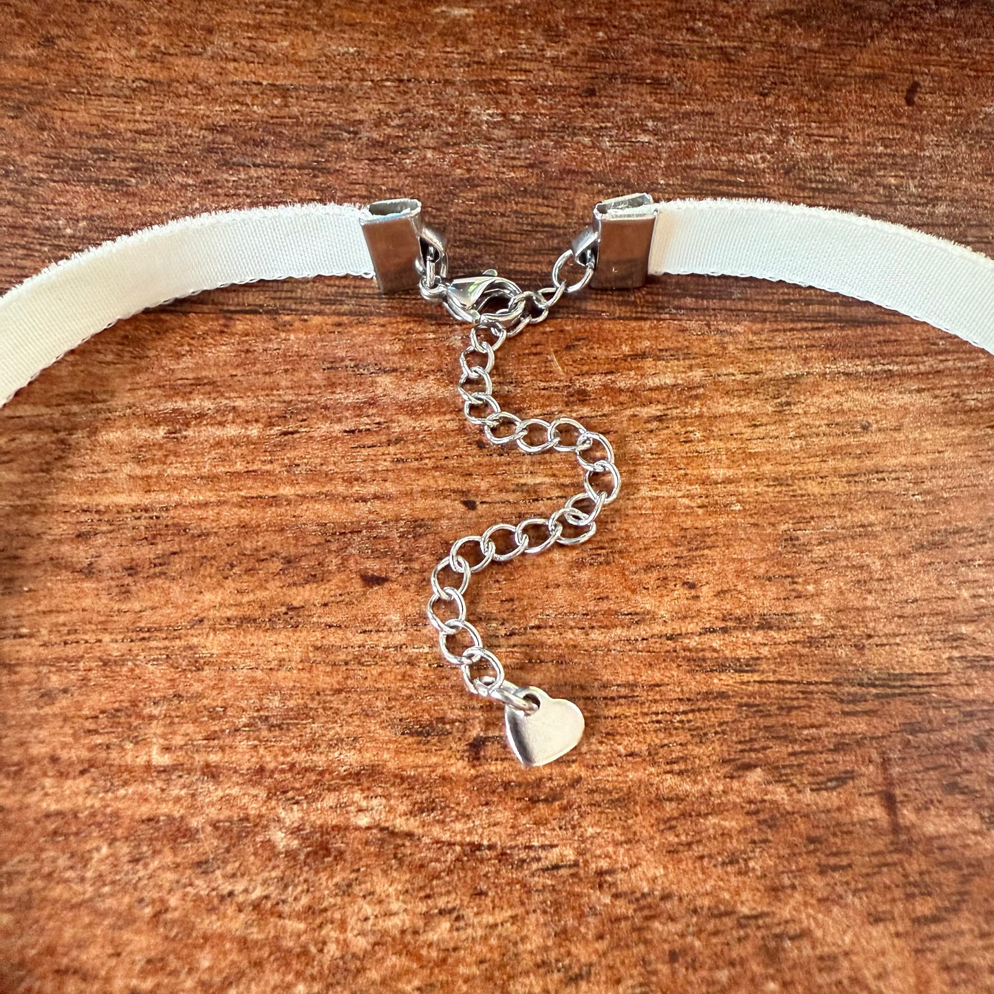 Cream Velvet Choker Necklace