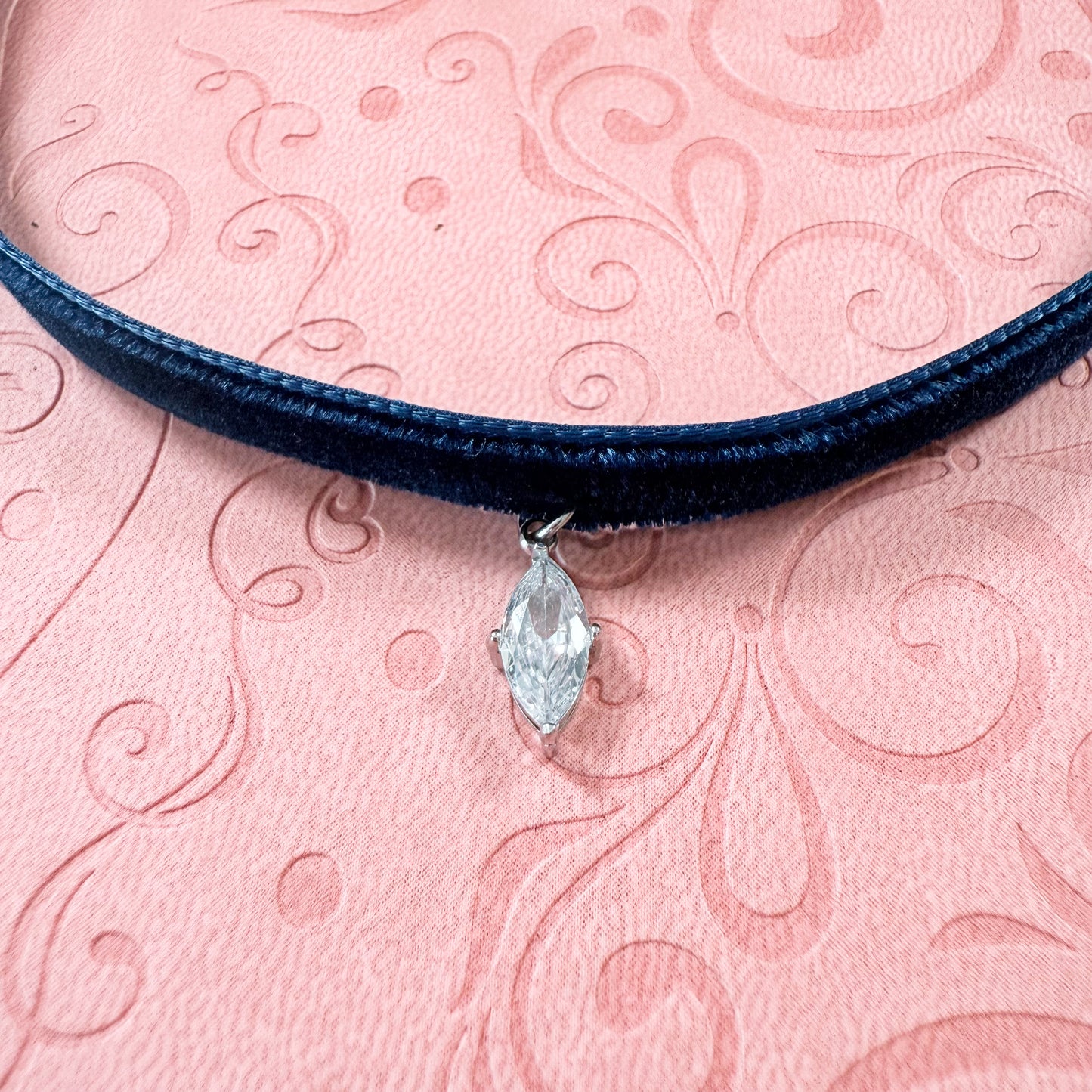 Limited Edition: Crystal Drop Velvet Choker Necklace