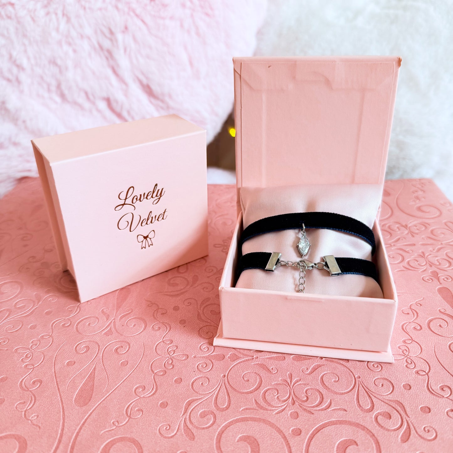 Limited Edition: Crystal Drop Velvet Choker Necklace
