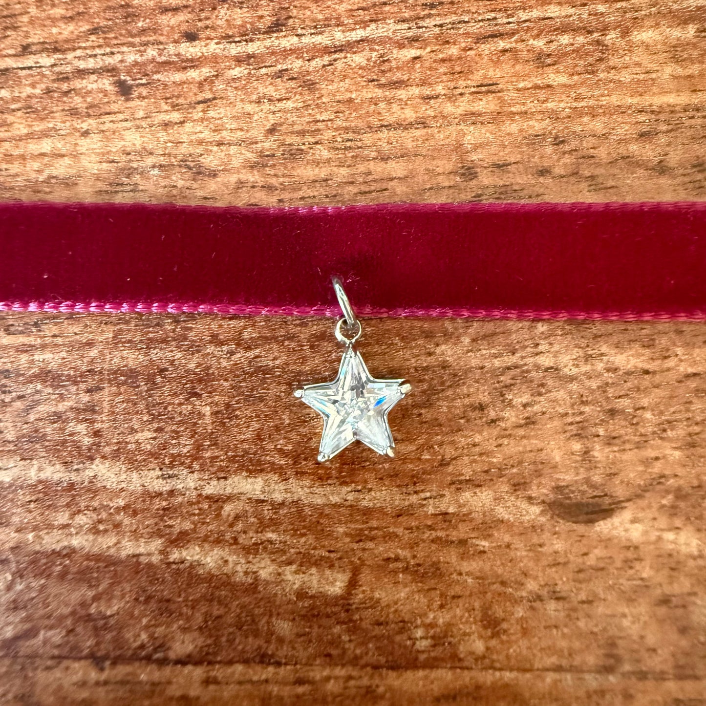 Limited Edition: Cubic Zirconia Star Velvet Choker Necklace