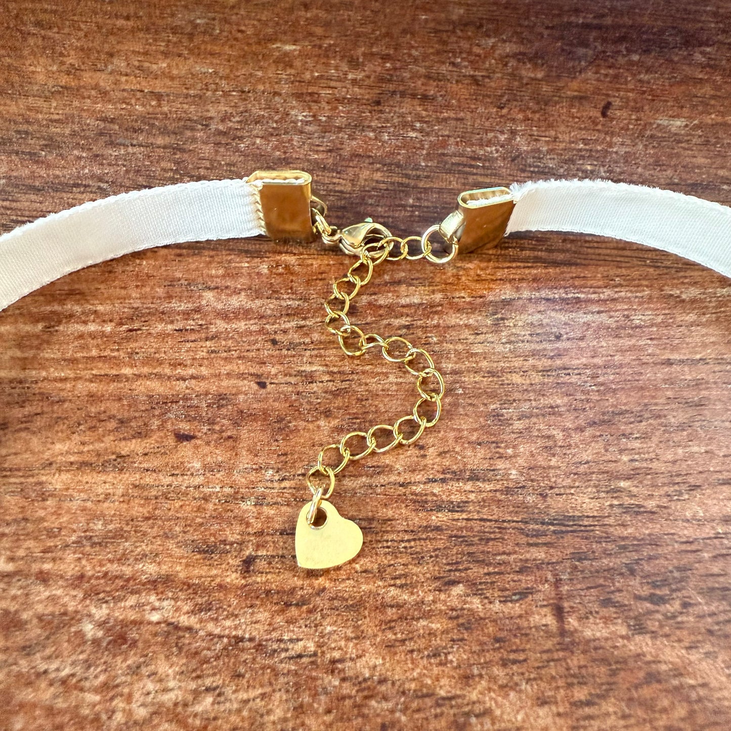 Beige Velvet Choker Necklace