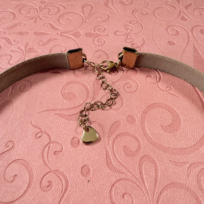 Cafe Brown Velvet Choker Necklace