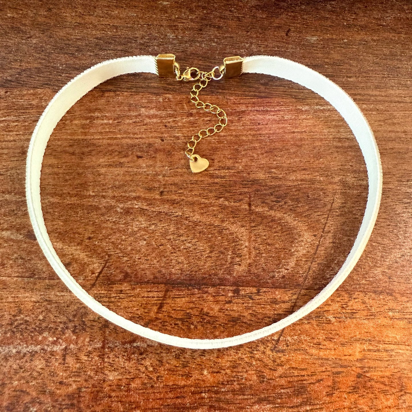 Cream Velvet Choker Necklace