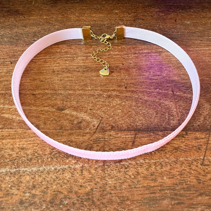 Blush Rose Velvet Choker Necklace