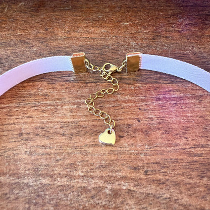Blush Rose Velvet Choker Necklace