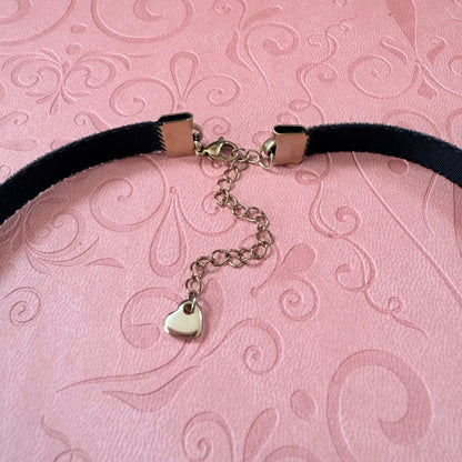 Cross Velvet Choker Necklace
