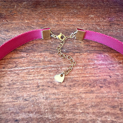 Merlot Red Velvet Choker Necklace