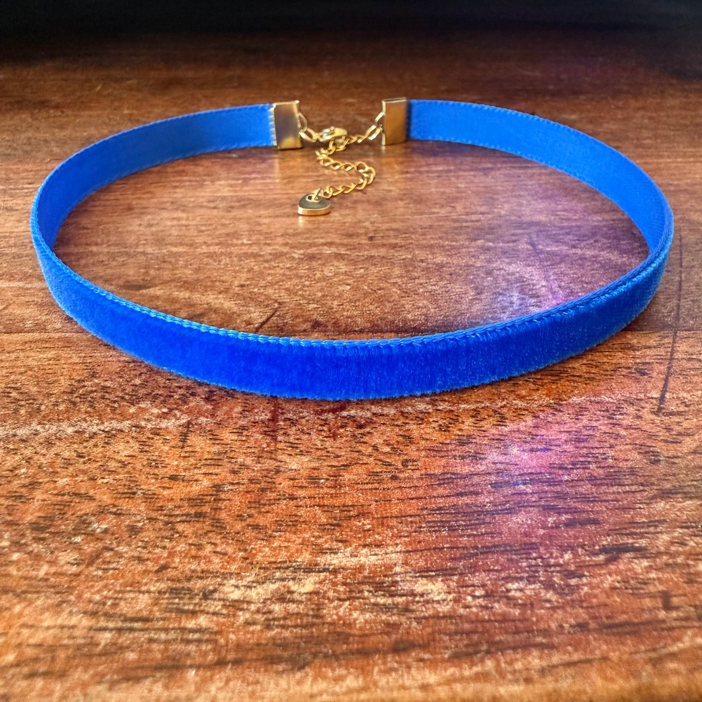 Royal Blue Velvet Choker Necklace