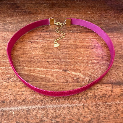 Wine Red Velvet Choker Necklace