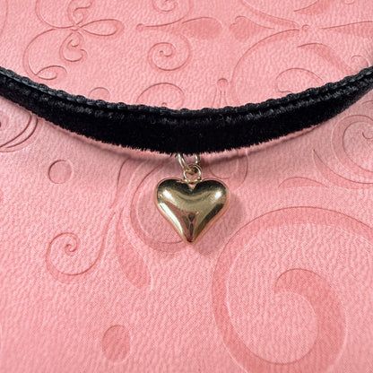 Heart Velvet Choker Necklace