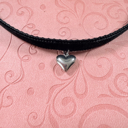 Heart Velvet Choker Necklace