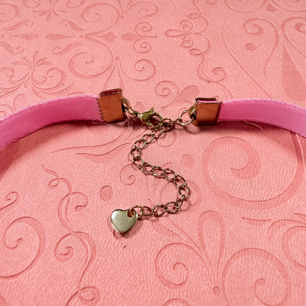 Hot Pink Velvet Choker Necklace