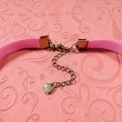 Hot Pink Velvet Choker Necklace