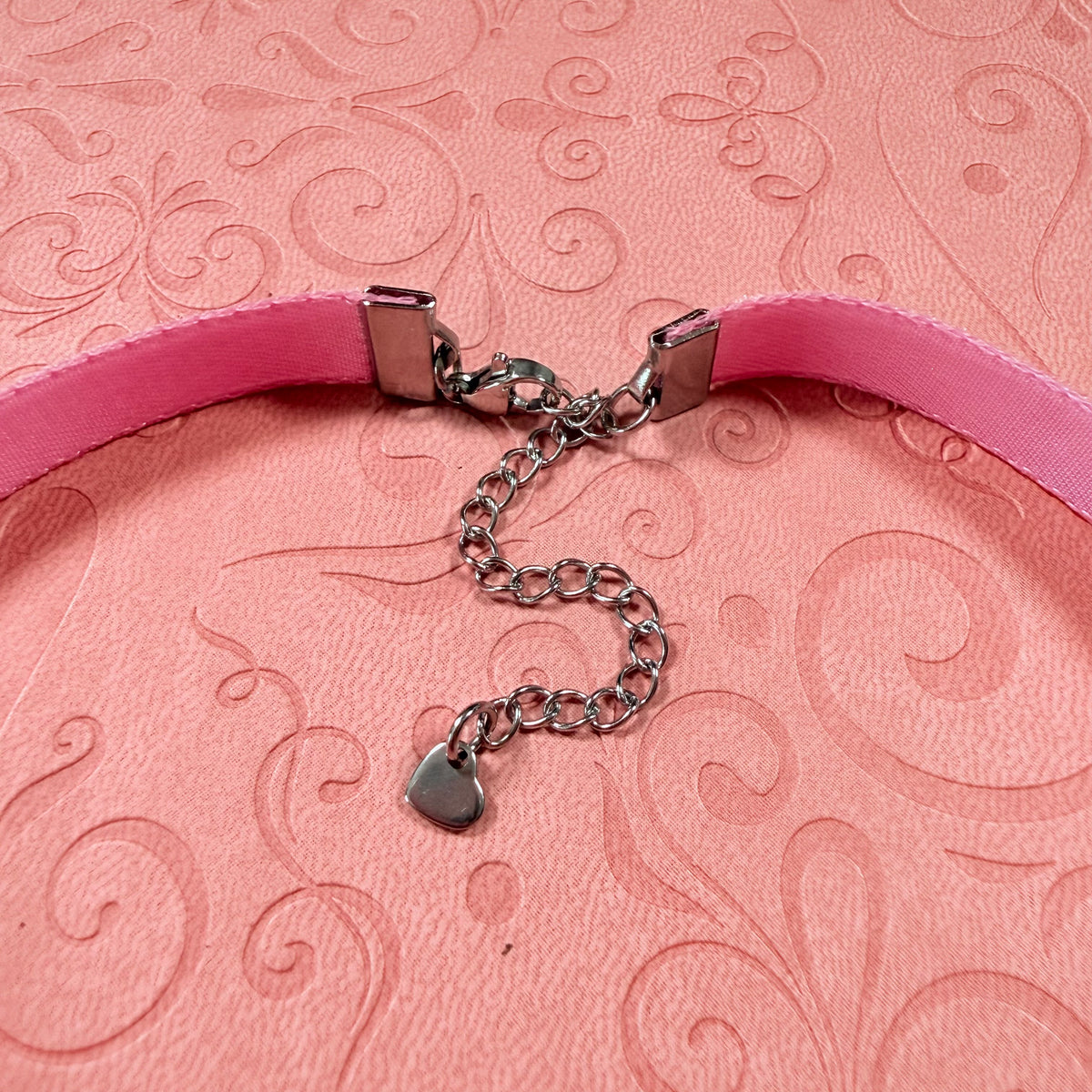 Hot Pink Velvet Choker Necklace