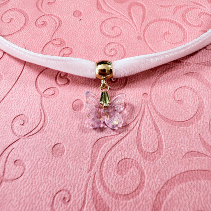 Lavender Mist Butterfly Velvet Choker Necklace