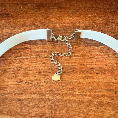 Light Blue Velvet Choker Necklace