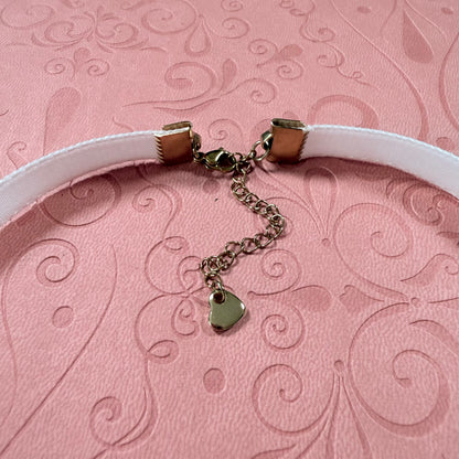 Light Pink Velvet Choker Necklace