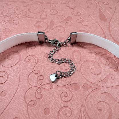 Light Pink Velvet Choker Necklace