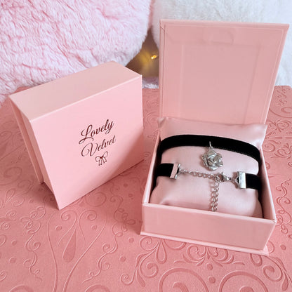 Rose Velvet Choker Necklace