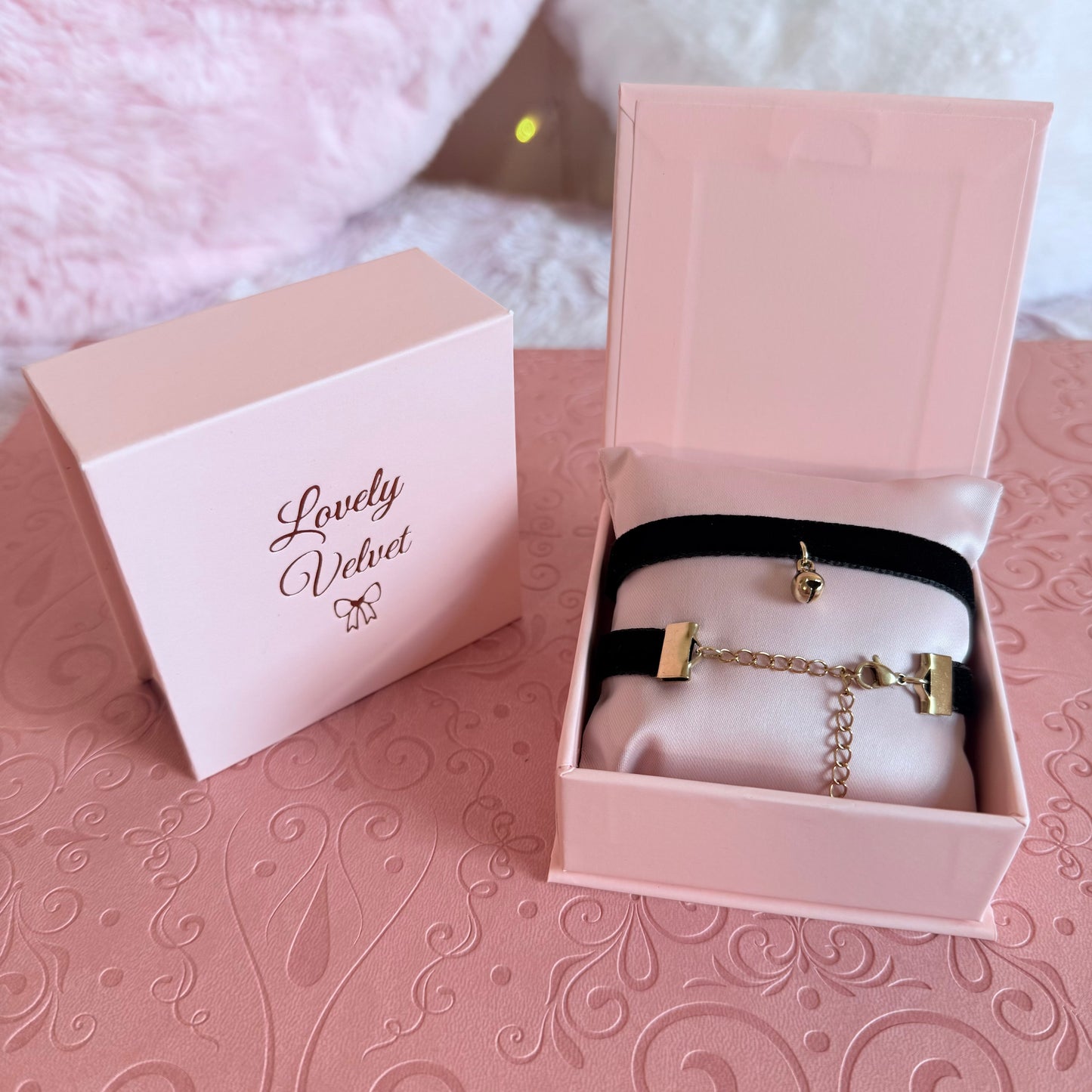 Small Bell Velvet Choker Necklace