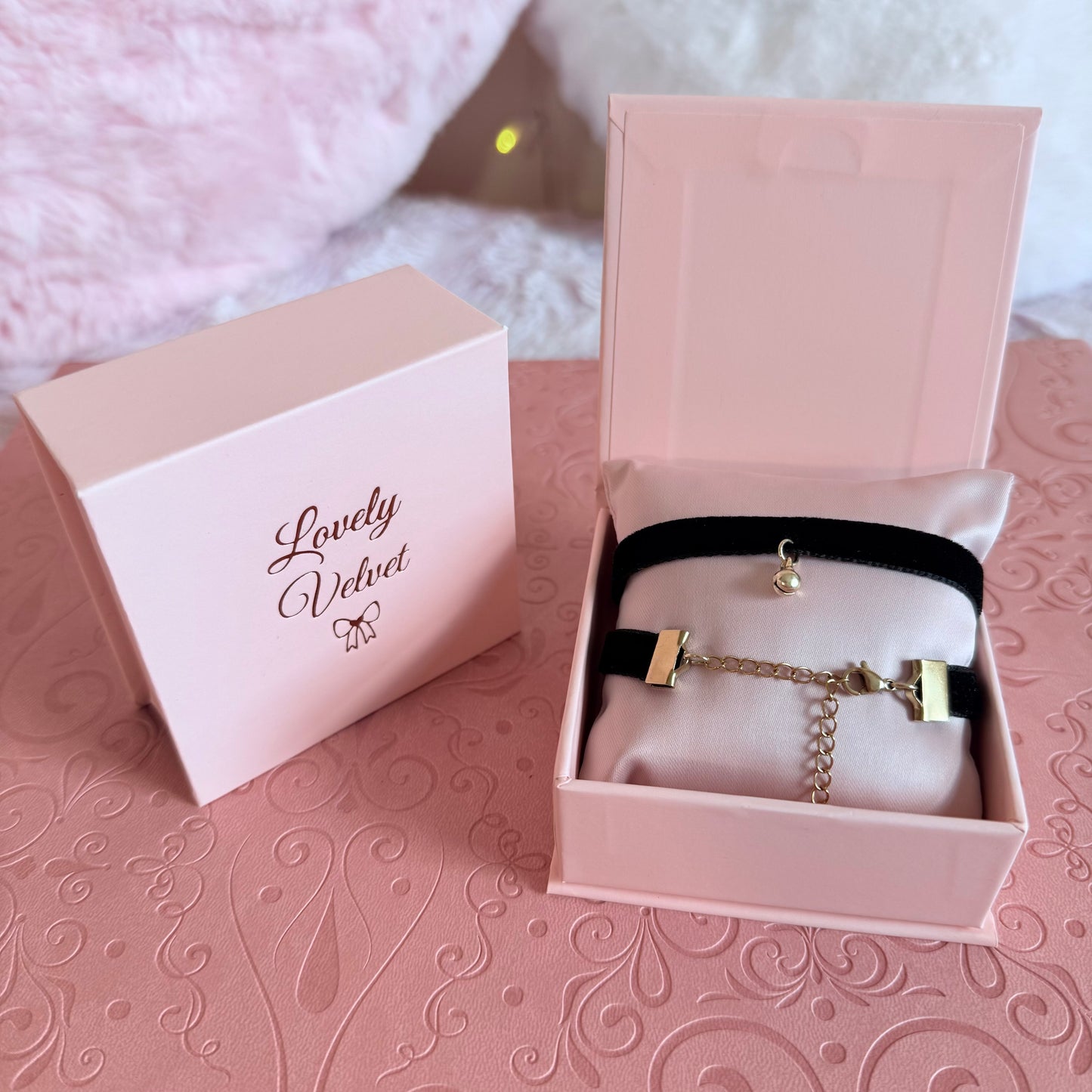 Tiny Bell Velvet Choker Necklace
