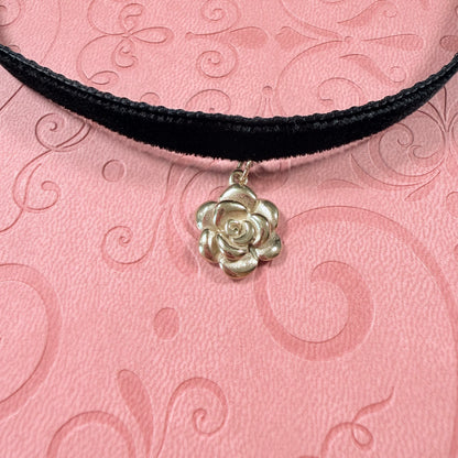 Rose Velvet Choker Necklace