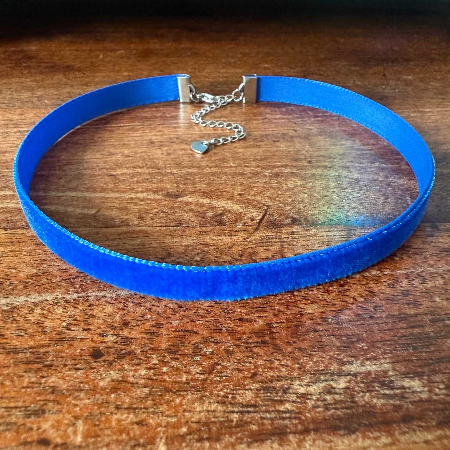 Royal Blue Velvet Choker Necklace