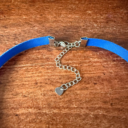 Royal Blue Velvet Choker Necklace