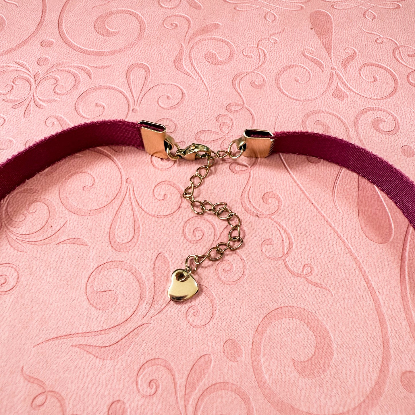 Pink Sakura Petal Velvet Choker Necklace