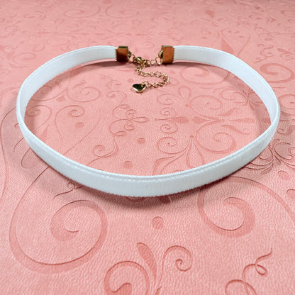 Seafoam Blue Velvet Choker Necklace
