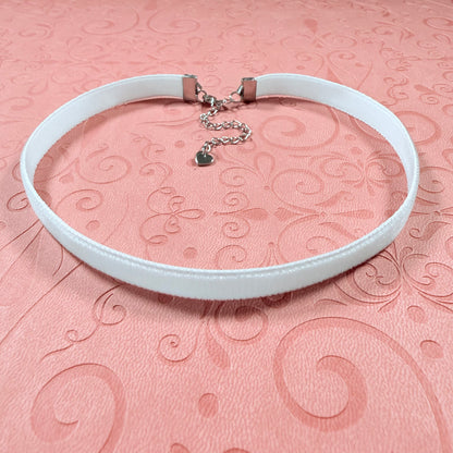 Seafoam Blue Velvet Choker Necklace
